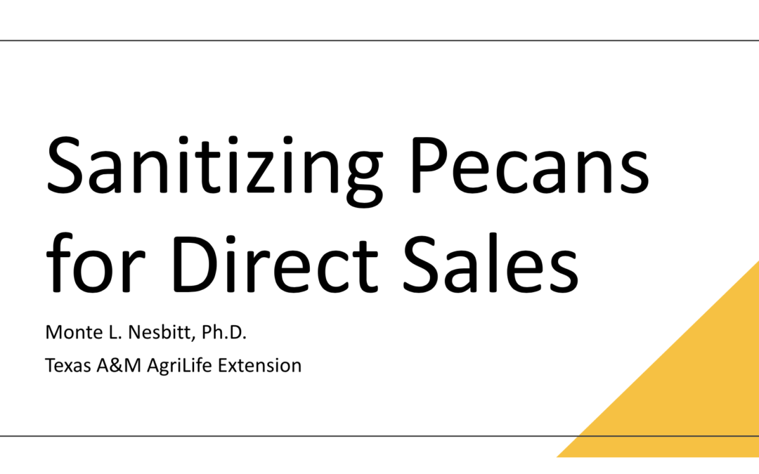 Conference 2021 – Sanitizing Pecans for Direct Sales, Monte Nesbitt